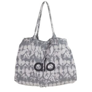 Alo Yoga Tie-Dye Canvas Tote Bag Gray Oversized Carryall